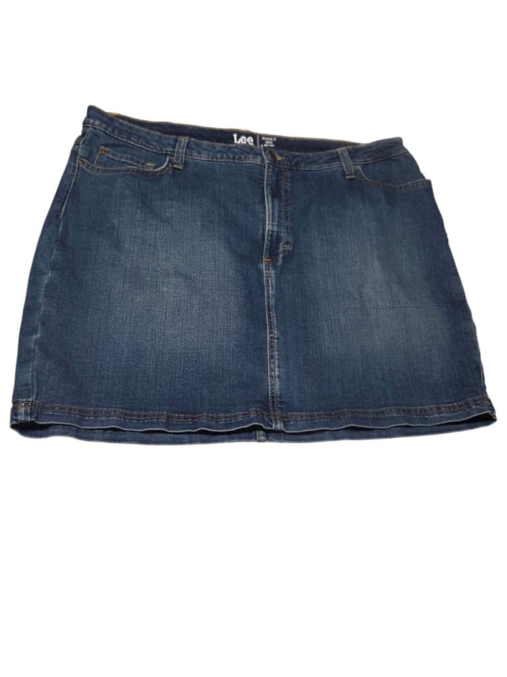 Lee Denim Skort Plus Size 20 Mid Rise Regular Fit Blue Jean Dark Wash Y2K 90s